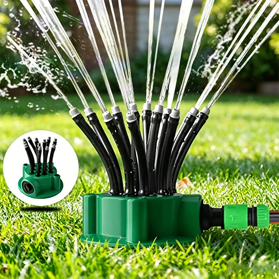 Smart Gardening - 360° Automatic Rotating Garden Sprinkler Multi-Nozzle