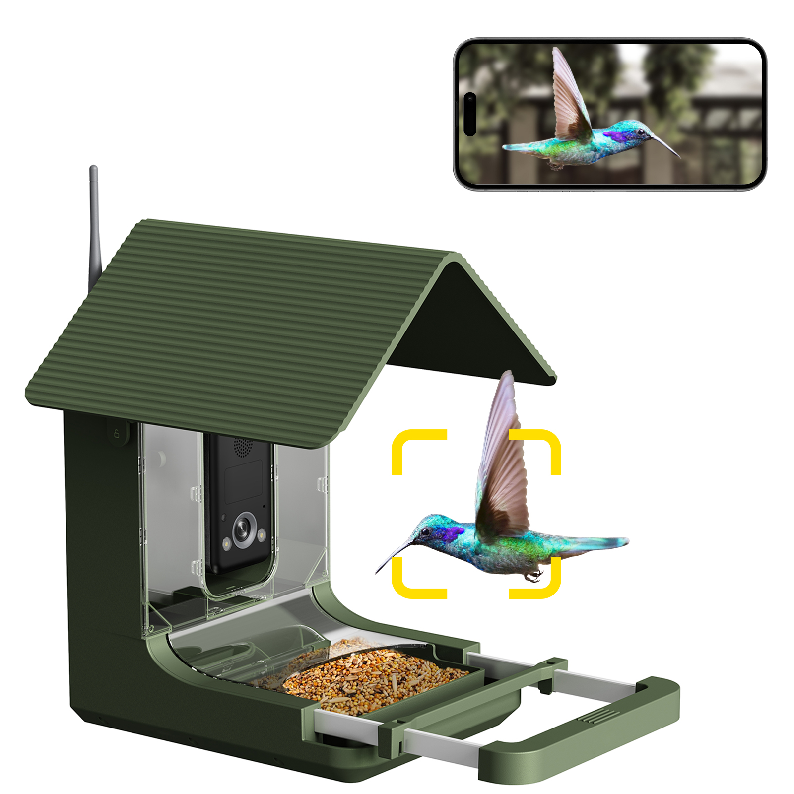 Smart Bird Feeder Camera - Willfine 0.4S Trigger Speed AI Identify