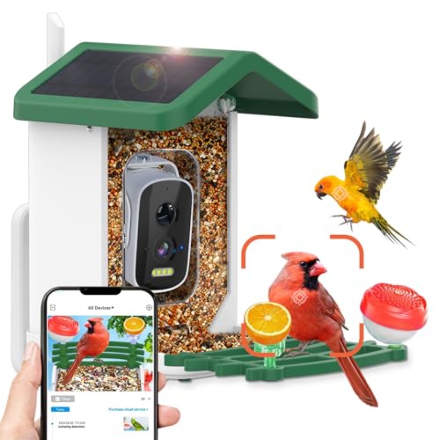 Smart Bird Feeder Camera - Smart AI Bird Feeder with Solar-Powered