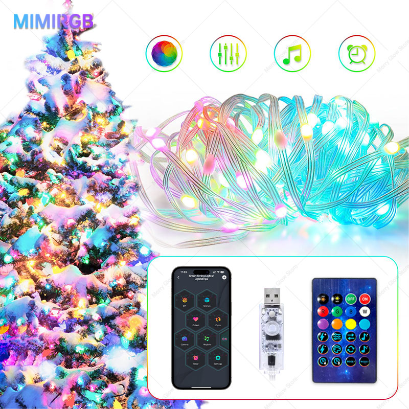 Smart Garden Festoon Lights - 10M LED String Light Smart Bluetooth