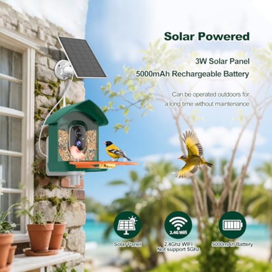 Bird Feeder with Camera, WiFi  - مراجعة Smart Bird Feeder Camera وسعره