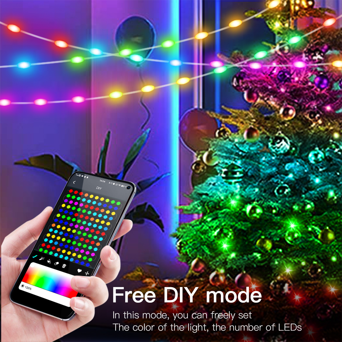 Smart USB Bluetooth WS2812B RG - مراجعة Smart Garden Festoon Lights وسعره