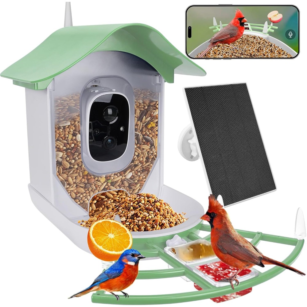Solar Powered Smart Bird Feede - مراجعة Smart Bird Feeder Camera وسعره
