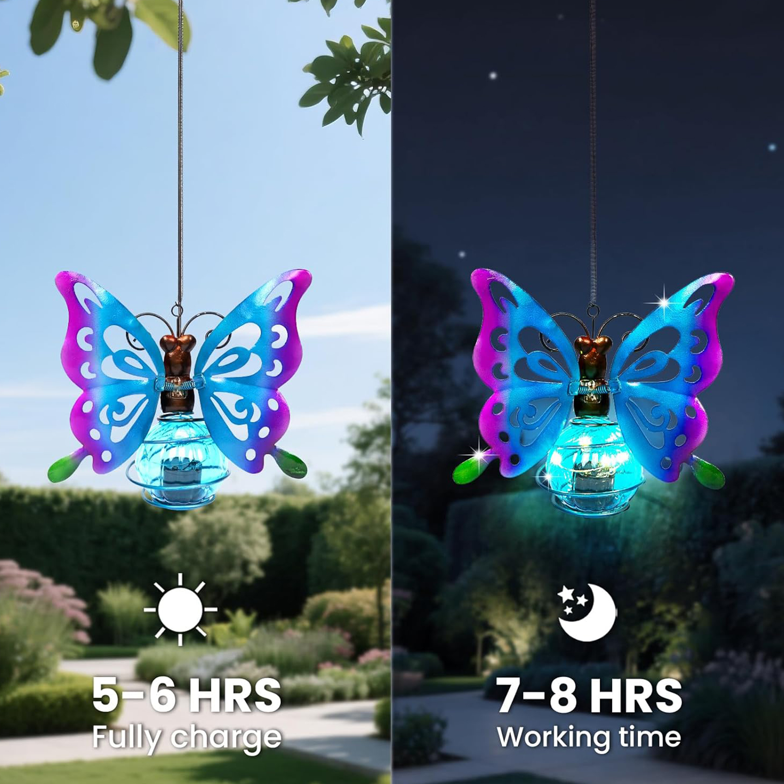 LED Solar-Powered Garden Hangi - مراجعة Smart Garden Light Camera وسعره