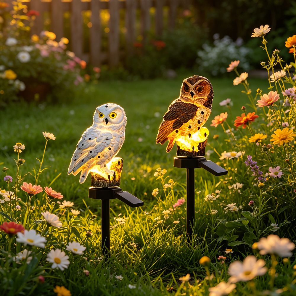 Owl Solar Light, Resin Owl Gro - مراجعة Smart Garden Light Camera وسعره