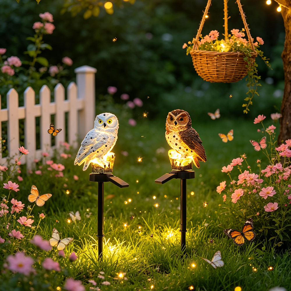 Owl Solar Light, Resin Owl Gro - مراجعة Smart Garden Light Camera وسعره