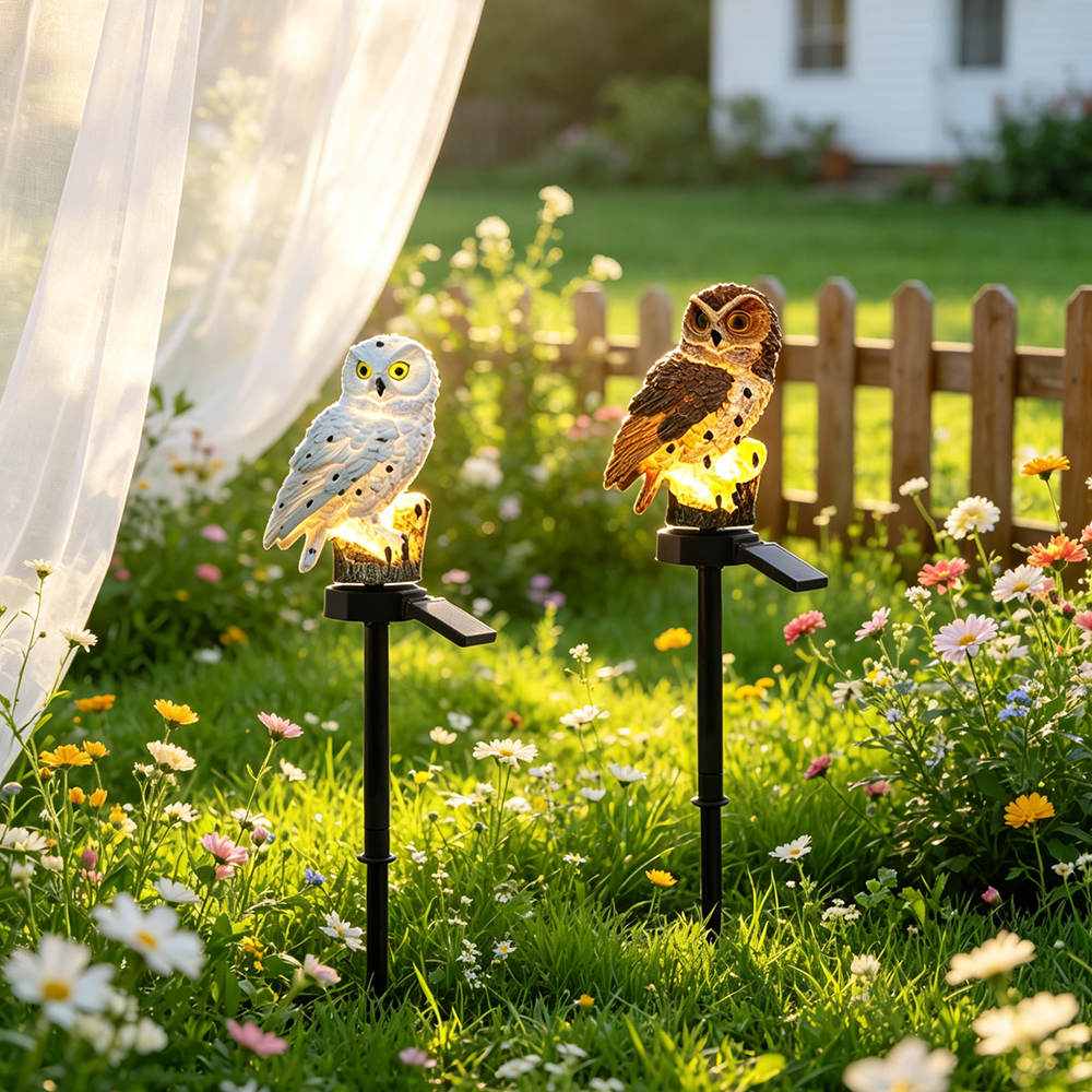 Owl Solar Light, Resin Owl Gro - مراجعة Smart Garden Light Camera وسعره