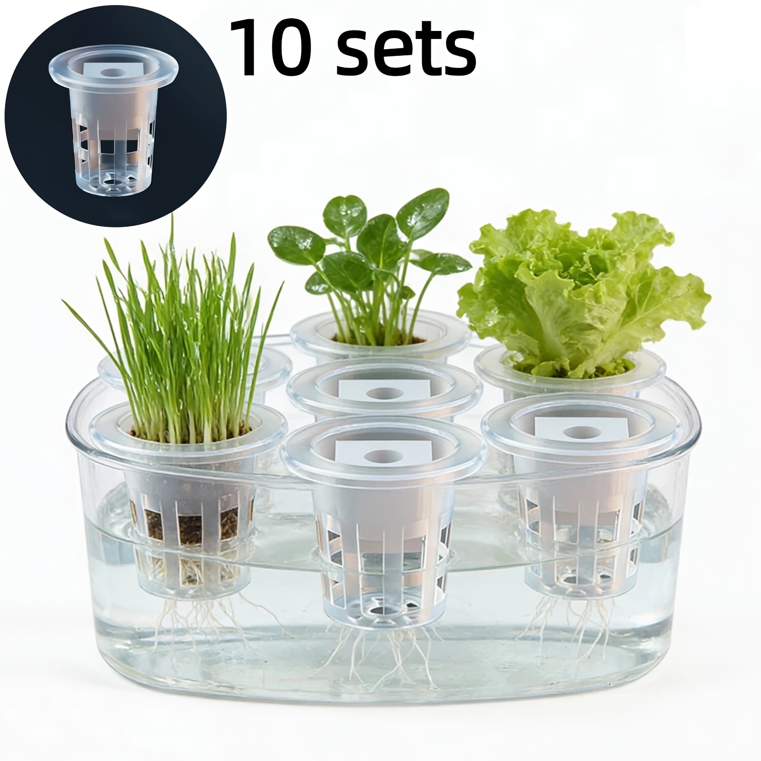 10pcs Hydroponic Seedling Bask - مراجعة Smart Garden Plastic Cups وسعره