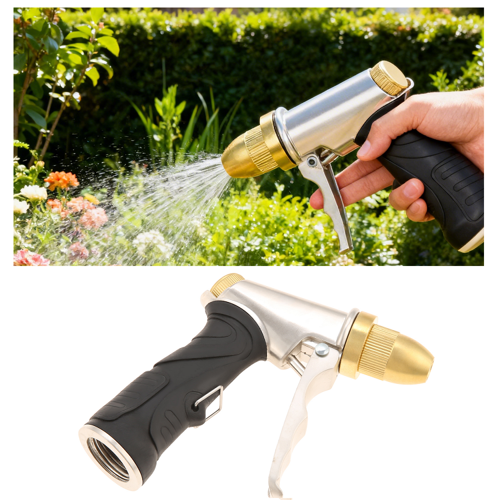 Metal Garden Hose Spray Nozzle - مراجعة Smart Gardening وسعره