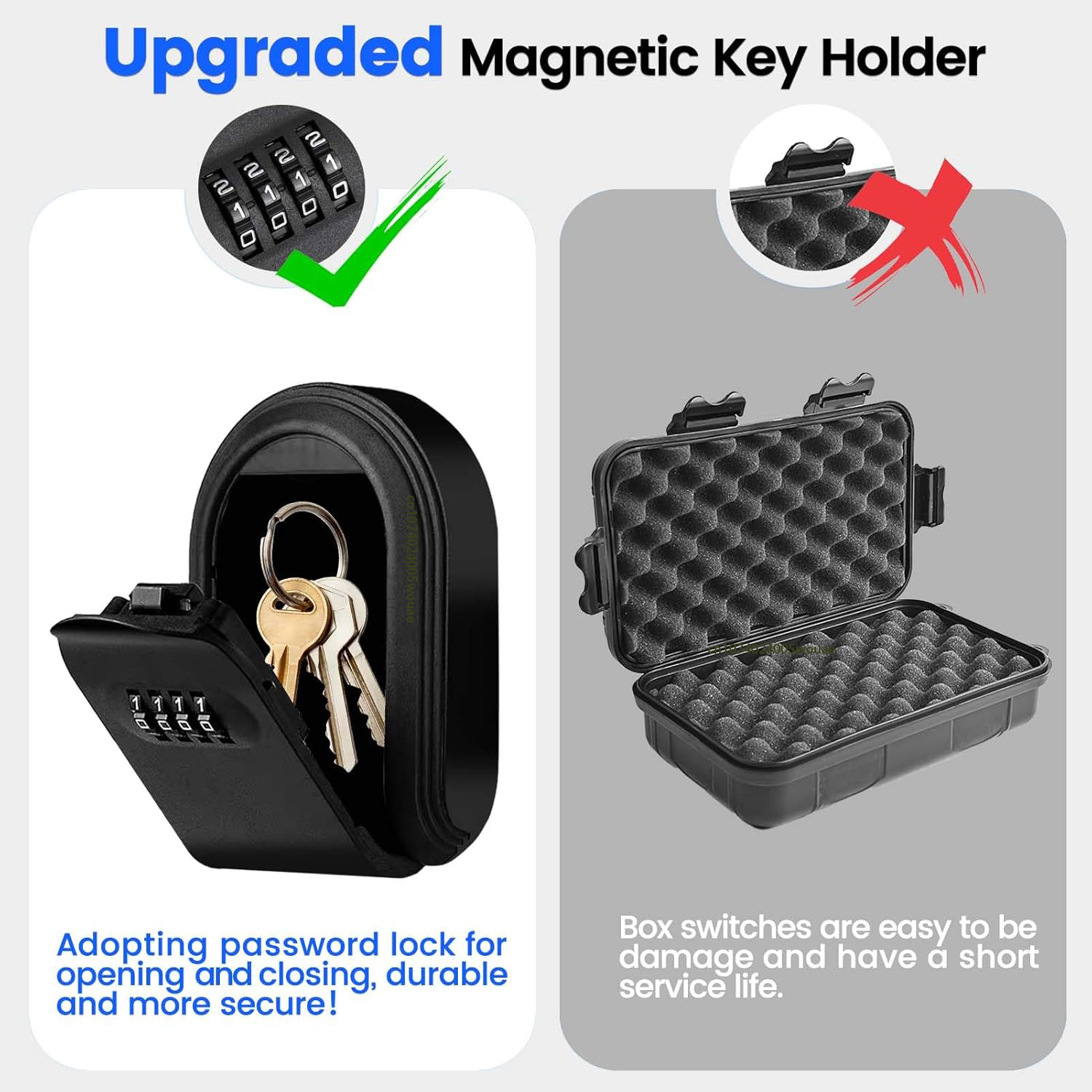 Magntic Key Lock Box with 4 Di - مراجعة Smart Garden Gate Lock وسعره