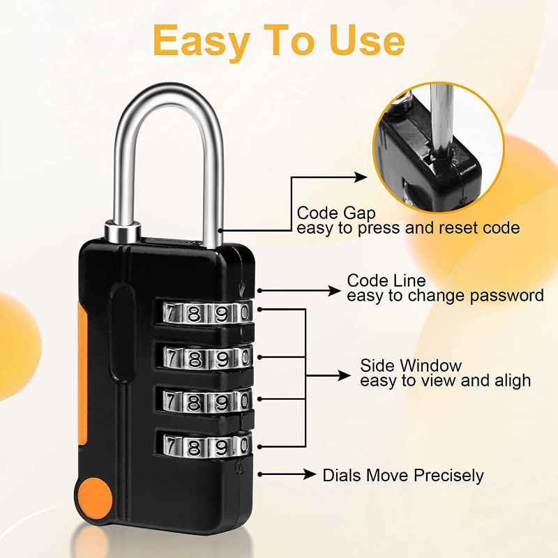 1/2PCS 4 Digit Number Combinat - مراجعة Smart Garden Gate Lock وسعره