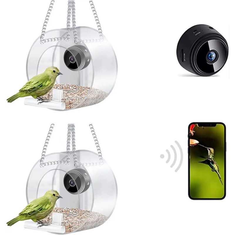 Smart 1080P Mini Bird Feeder w - مراجعة Smart Bird Feeder Camera وسعره
