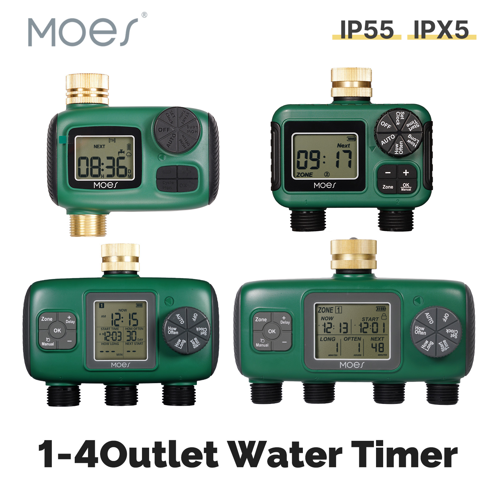 MOES Water Timer 1-4Outlet Bra - مراجعة Smart Garden Watering Can وسعره