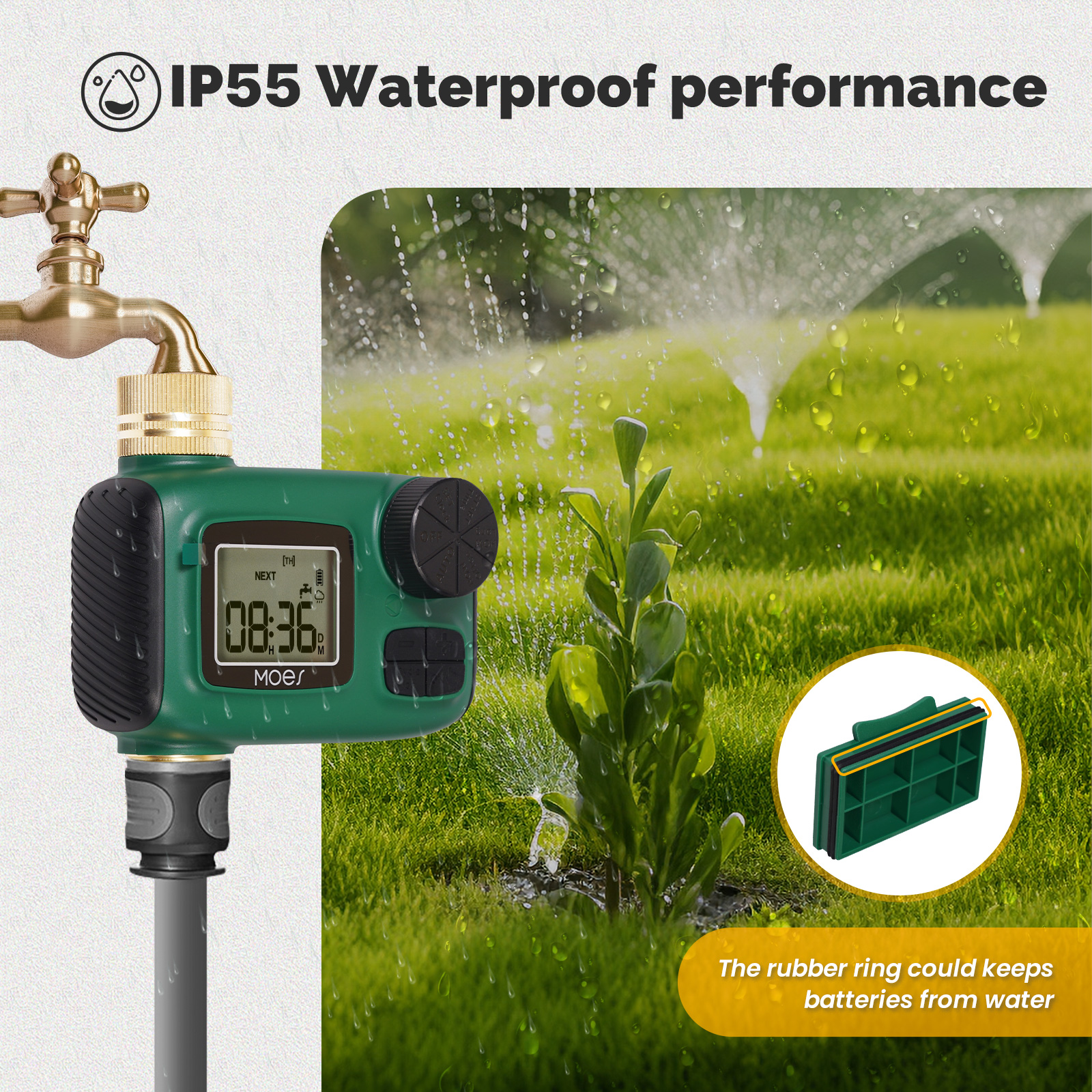 MOES Water Timer 1-4Outlet Bra - مراجعة Smart Garden Watering Can وسعره