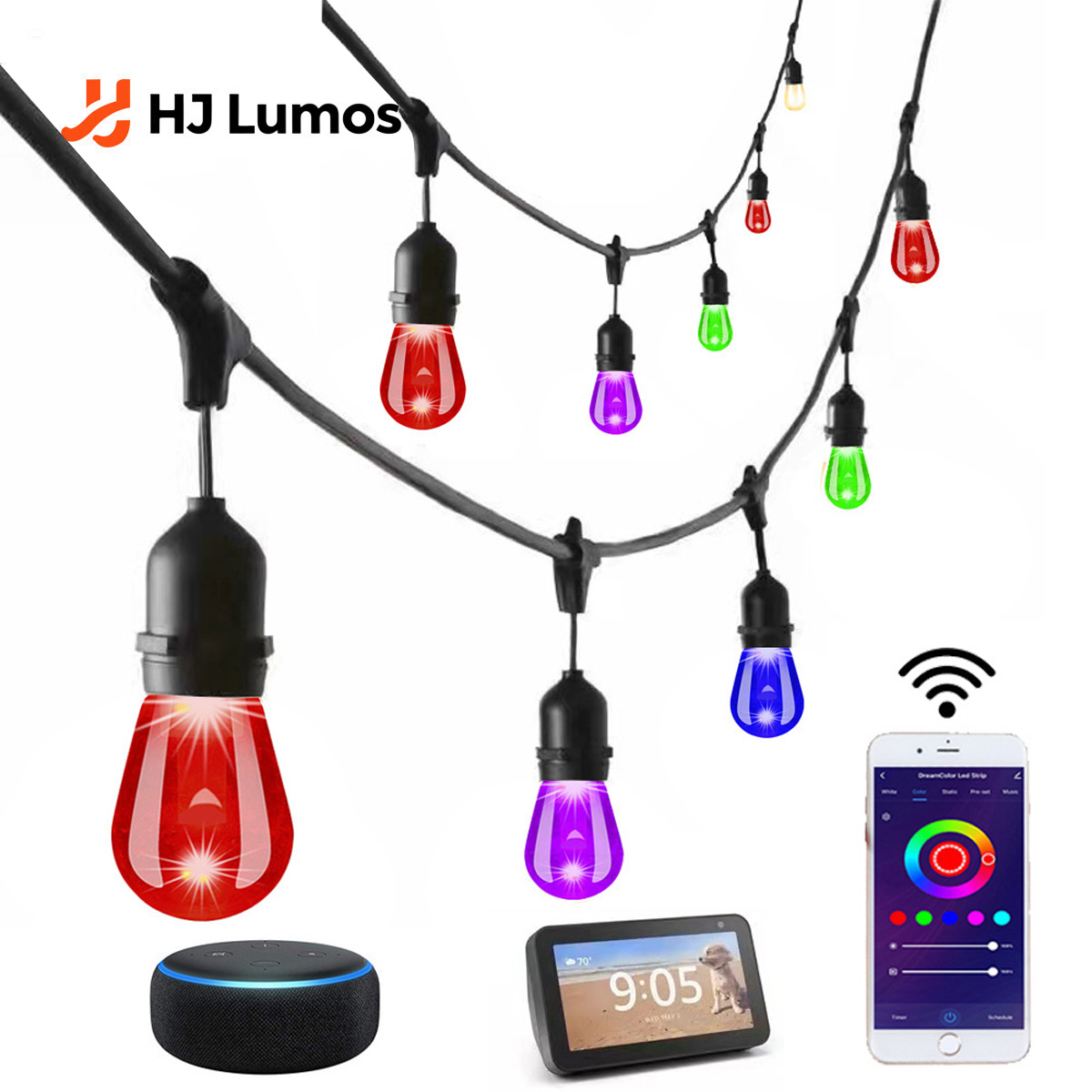 10m Smart LED String Lights Co - مراجعة Smart Garden Festoon Lights وسعره