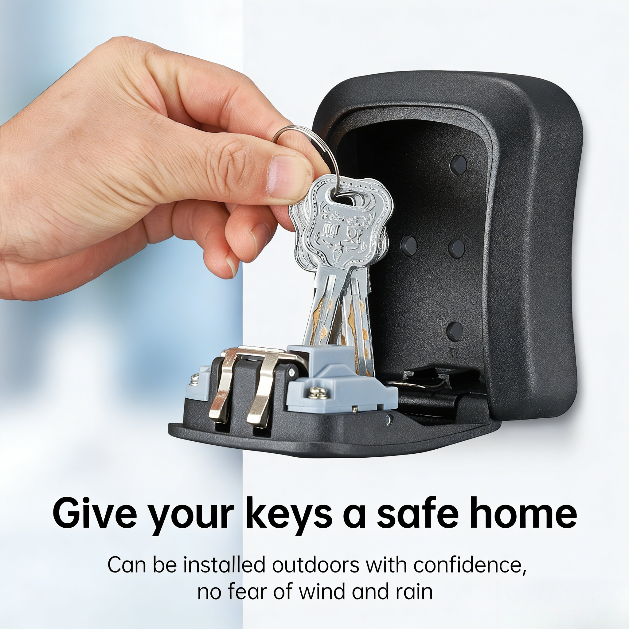 LUXROB Key Lock Box 4-digit Co - مراجعة Smart Garden Gate Lock وسعره