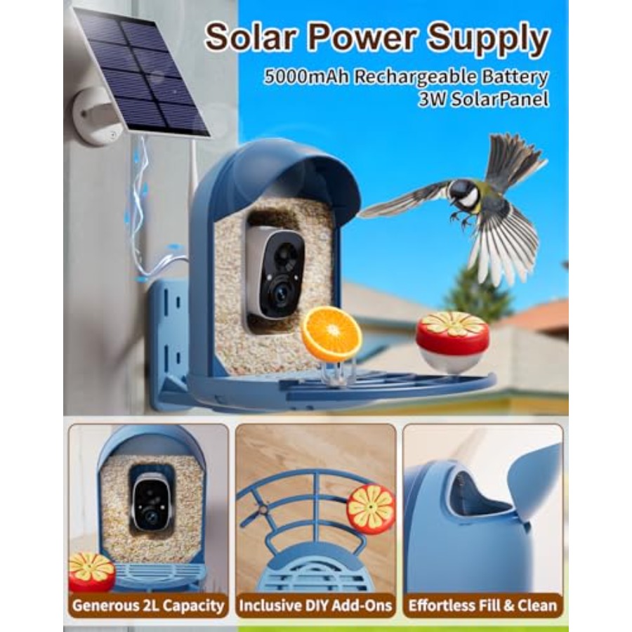 Smart Bird Feeder with 2K Came - مراجعة Smart Bird Feeder Camera وسعره