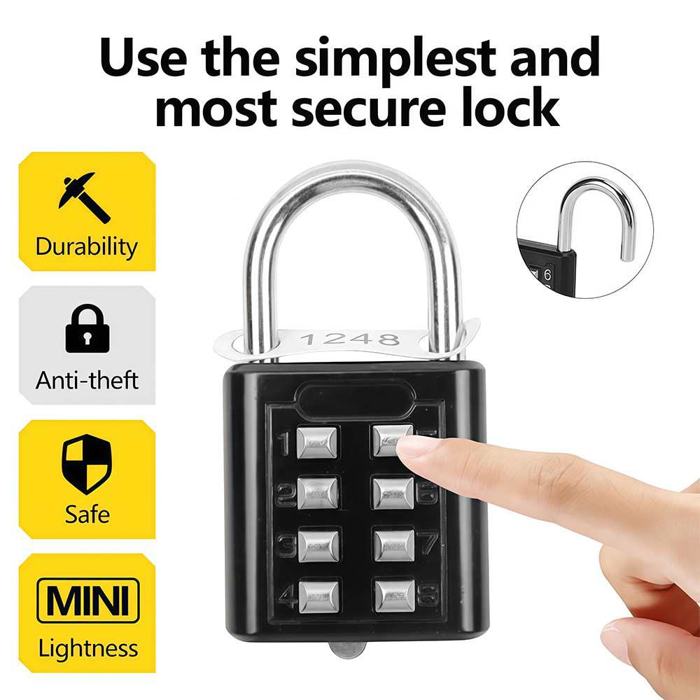8-digit Combination Outdoor Bu - مراجعة Smart Garden Gate Lock وسعره