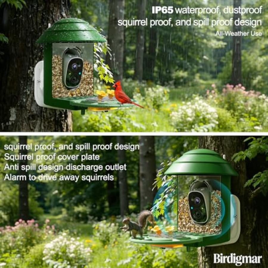 Bird Feeder with Camera for Ou - مراجعة Smart Bird Feeder Camera وسعره