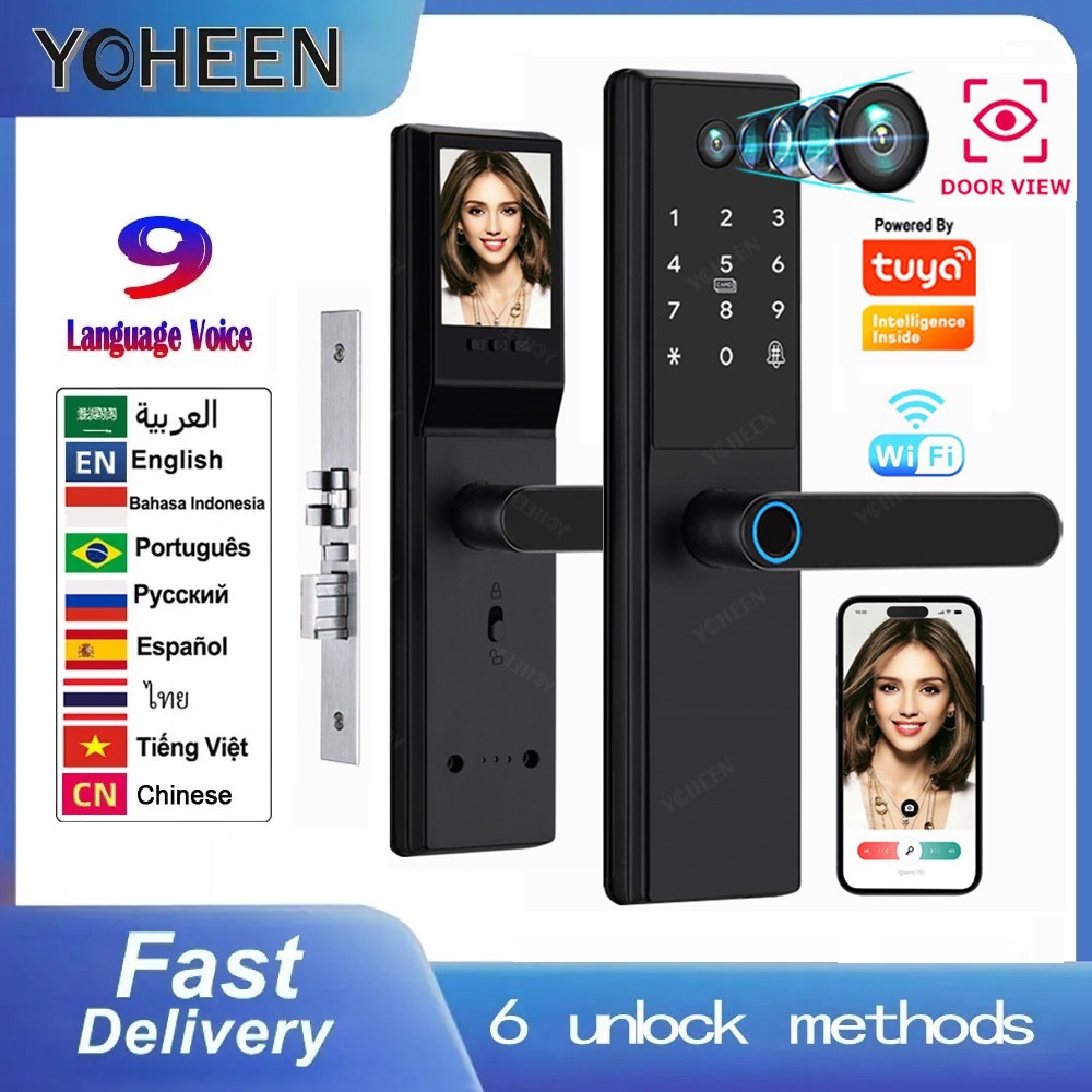 Tuya Wifi Digital Electronic S - مراجعة Smart Garden Gate Lock وسعره
