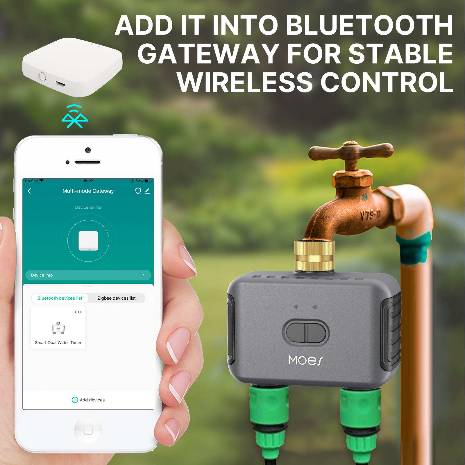 MOES Bluetooth Smart 2-Way Wat - مراجعة Smart Garden Watering Can وسعره