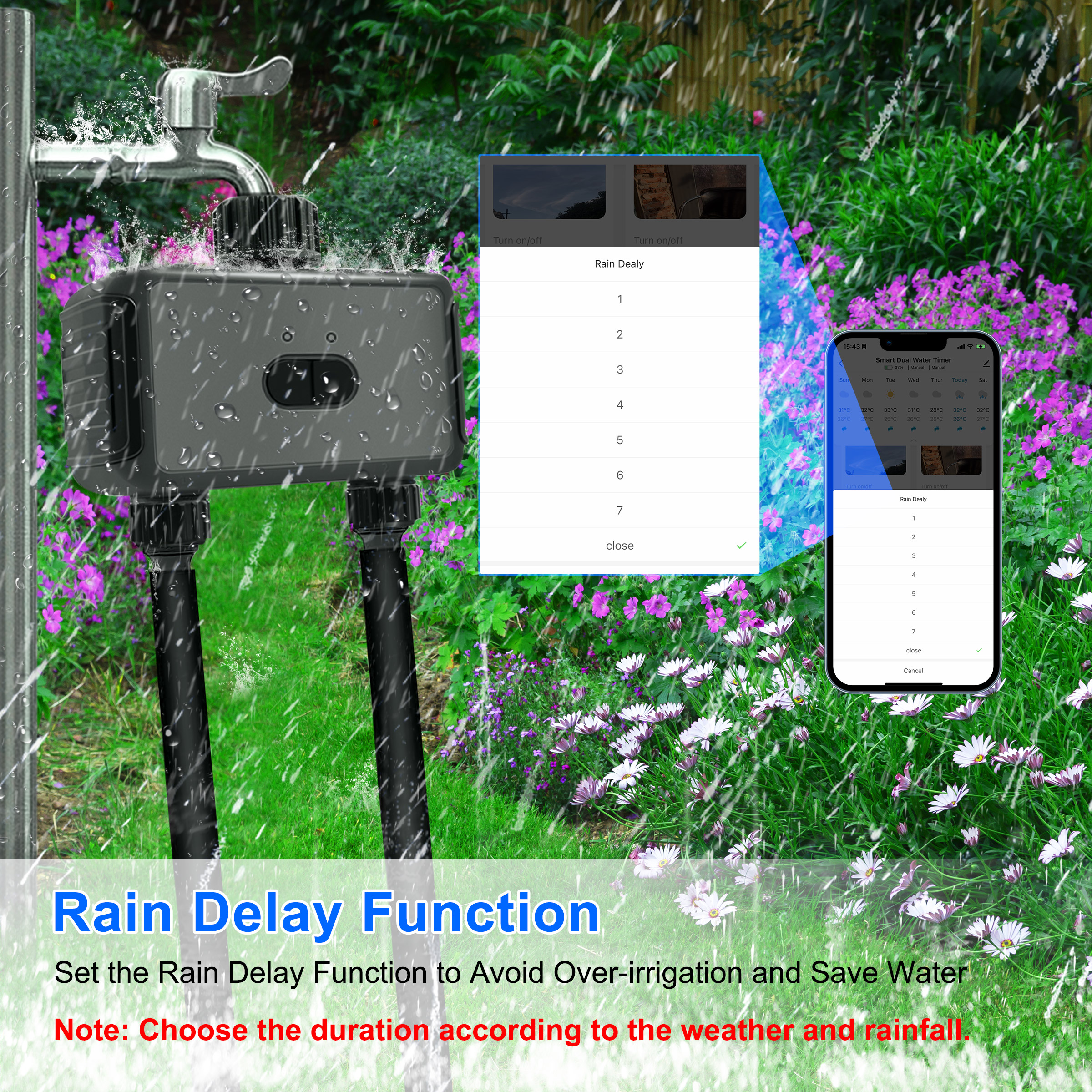 KEMEK Smart Programmable Sprin - مراجعة Smart Garden Water Features وسعره