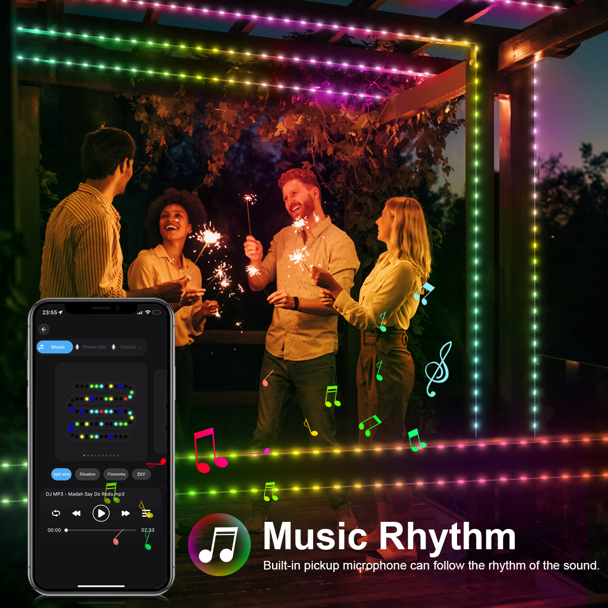 Bluetooth RGB LED String Light - مراجعة Smart Garden Festoon Lights وسعره