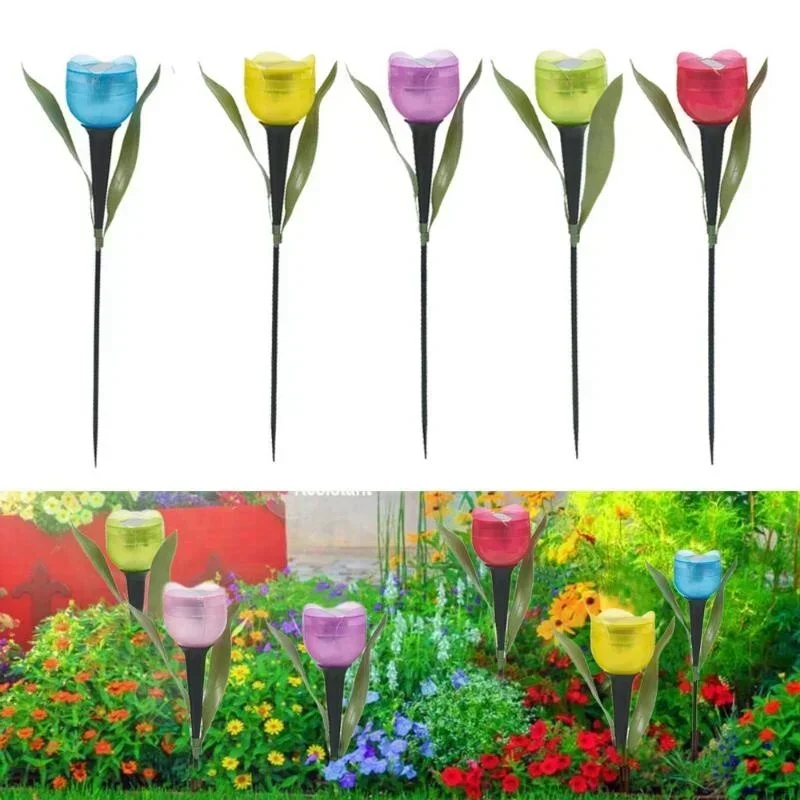 1Pcs Garden Tulip Flower Shape - مراجعة Smart Garden Light Camera وسعره