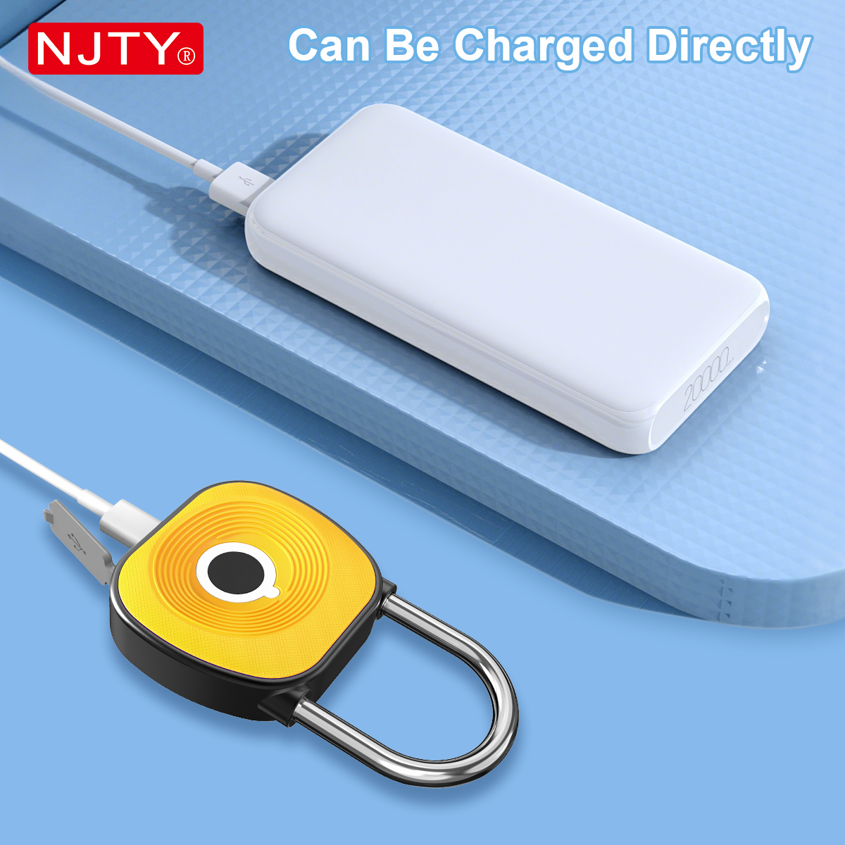 NJTY Fingerprint Padlock Digit - مراجعة Smart Garden Gate Lock وسعره