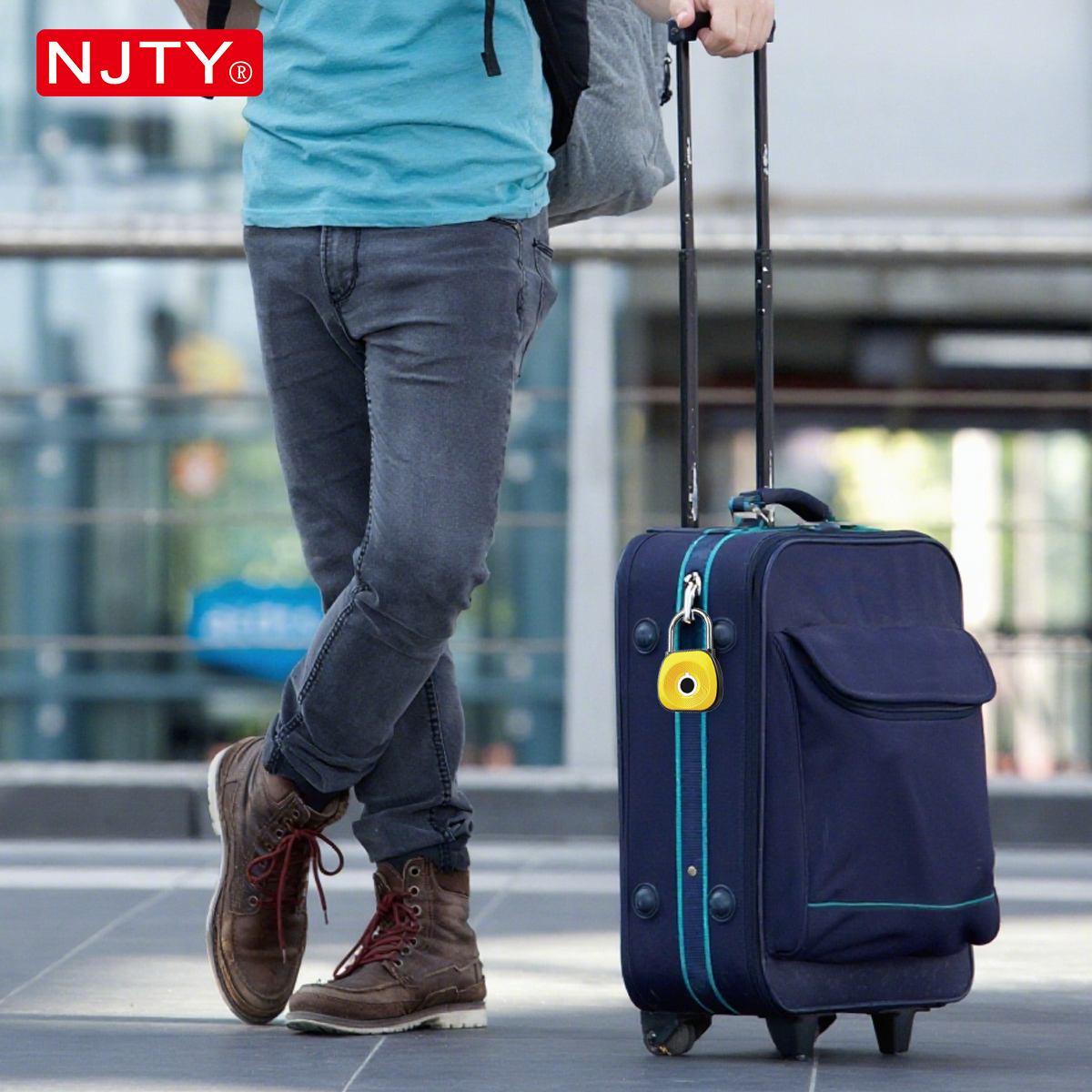 NJTY Fingerprint Padlock Digit - مراجعة Smart Garden Gate Lock وسعره
