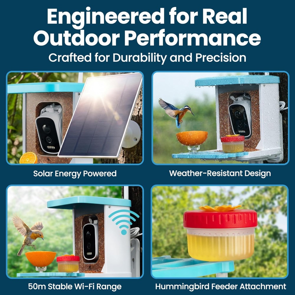 AI Smart Bird Feeder with Came - مراجعة Smart Bird Feeder Camera وسعره