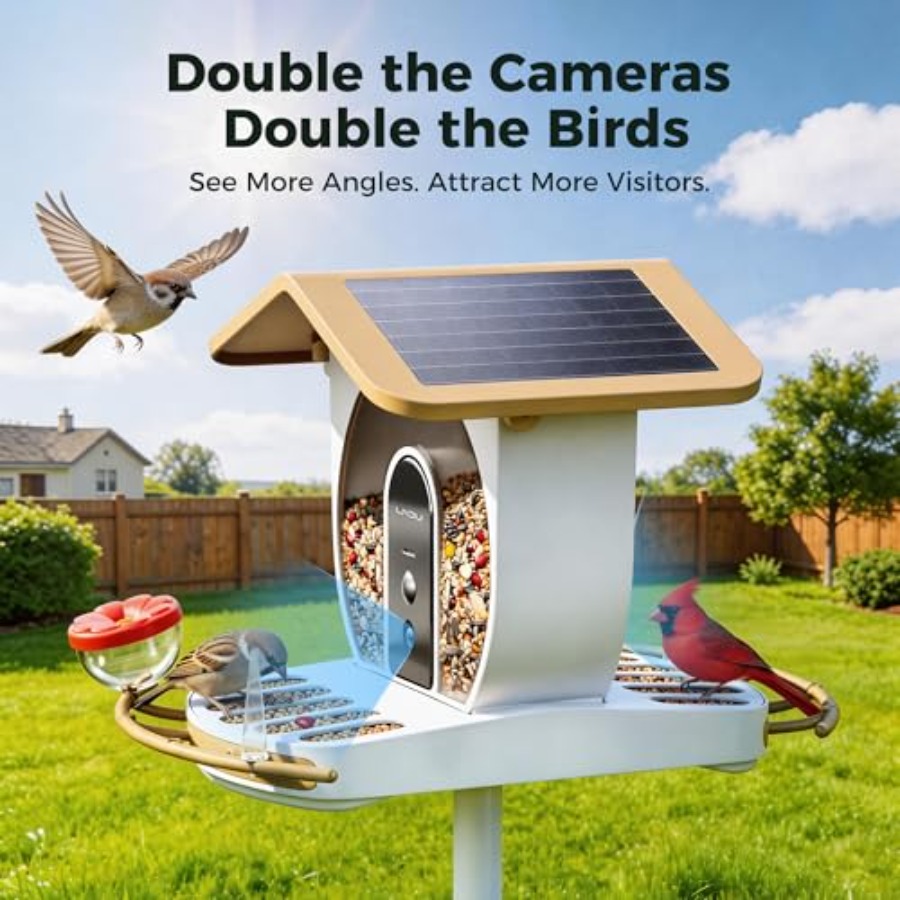 Smart Bird Feeder with Dual Ca - مراجعة Smart Bird Feeder Camera وسعره