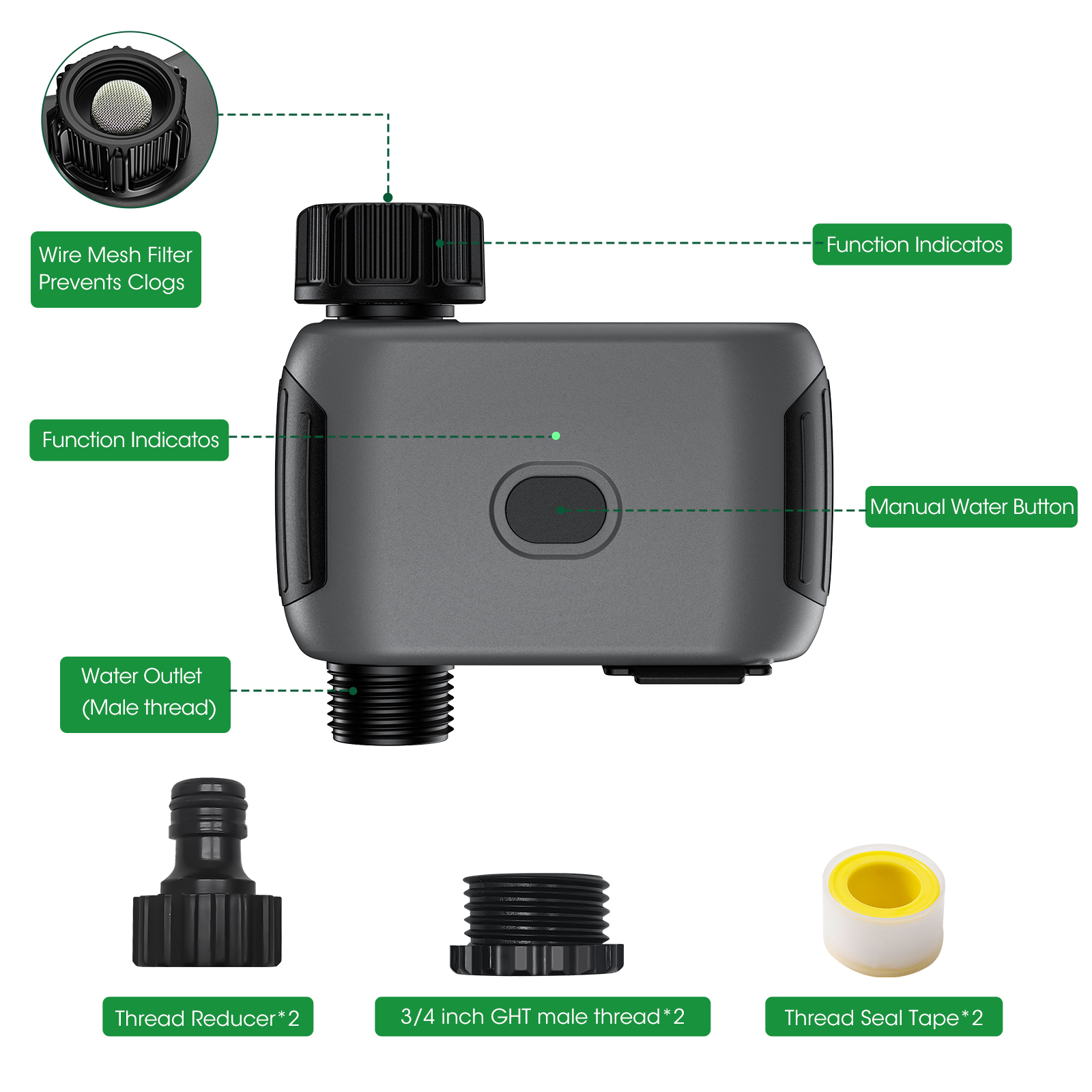 Insoma Wifi Sprinkler Timer Au - مراجعة Smart Garden Watering Can وسعره