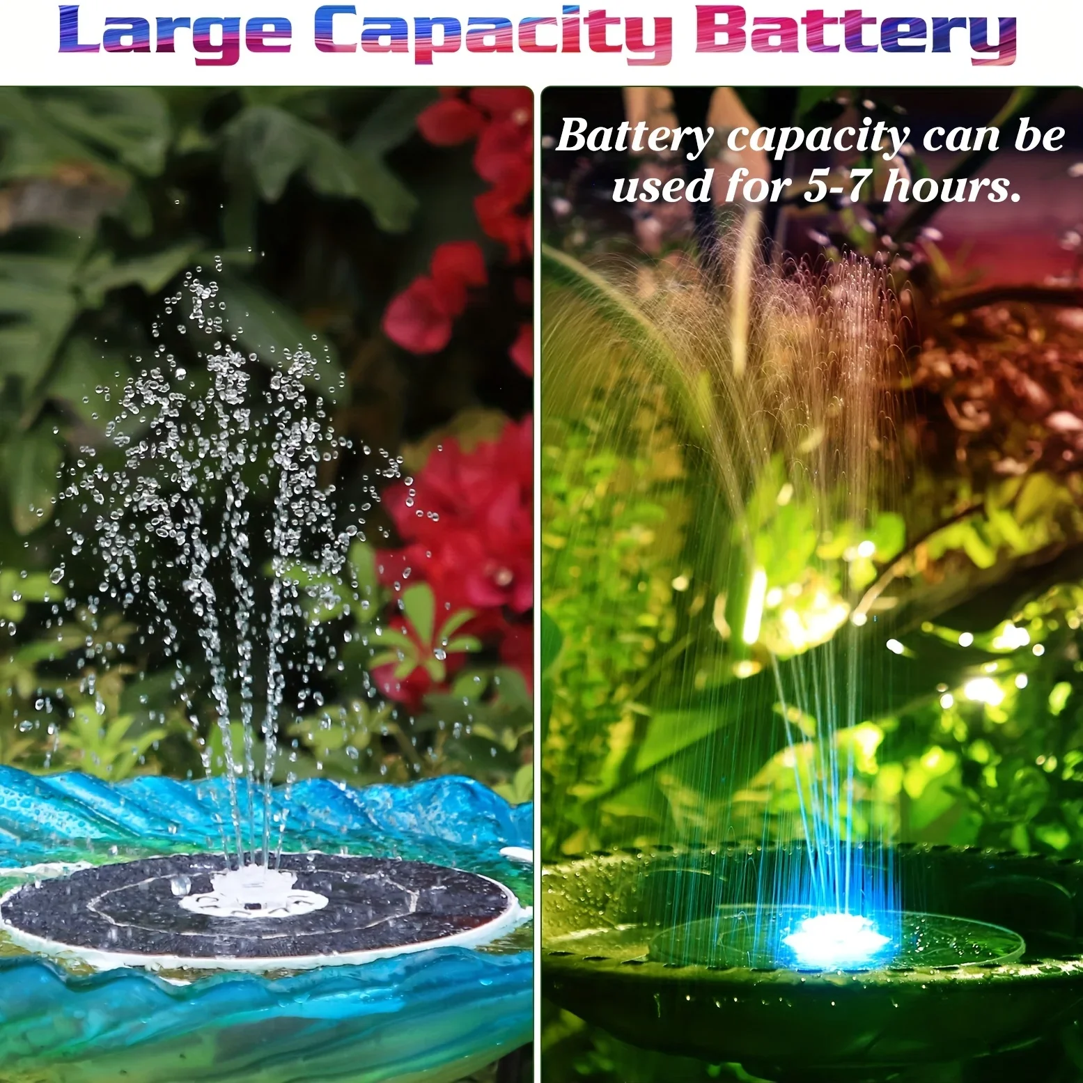 6.5W LED Solar Fountain Pump w - مراجعة Smart Garden Light Camera وسعره