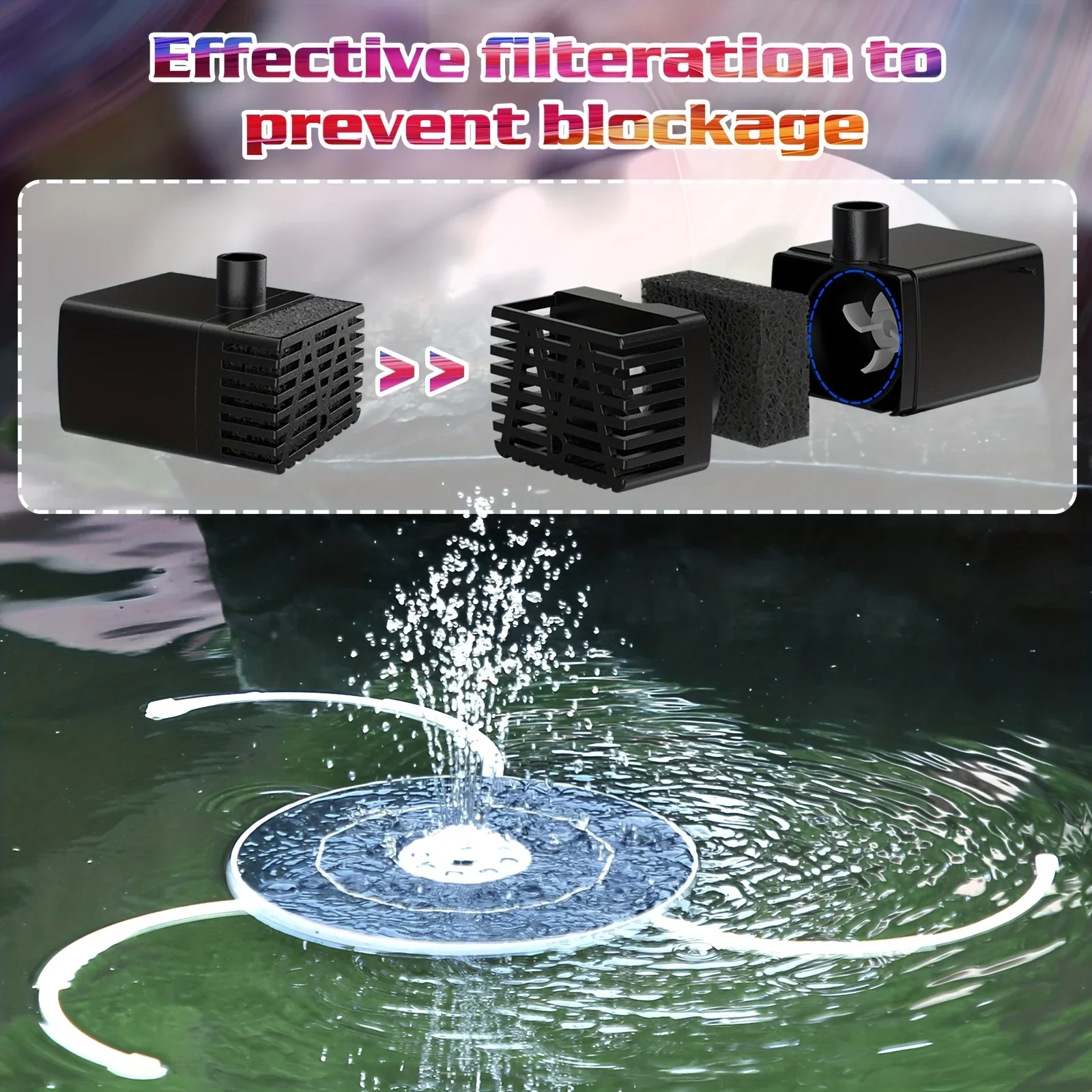 6.5W LED Solar Fountain Pump w - مراجعة Smart Garden Light Camera وسعره
