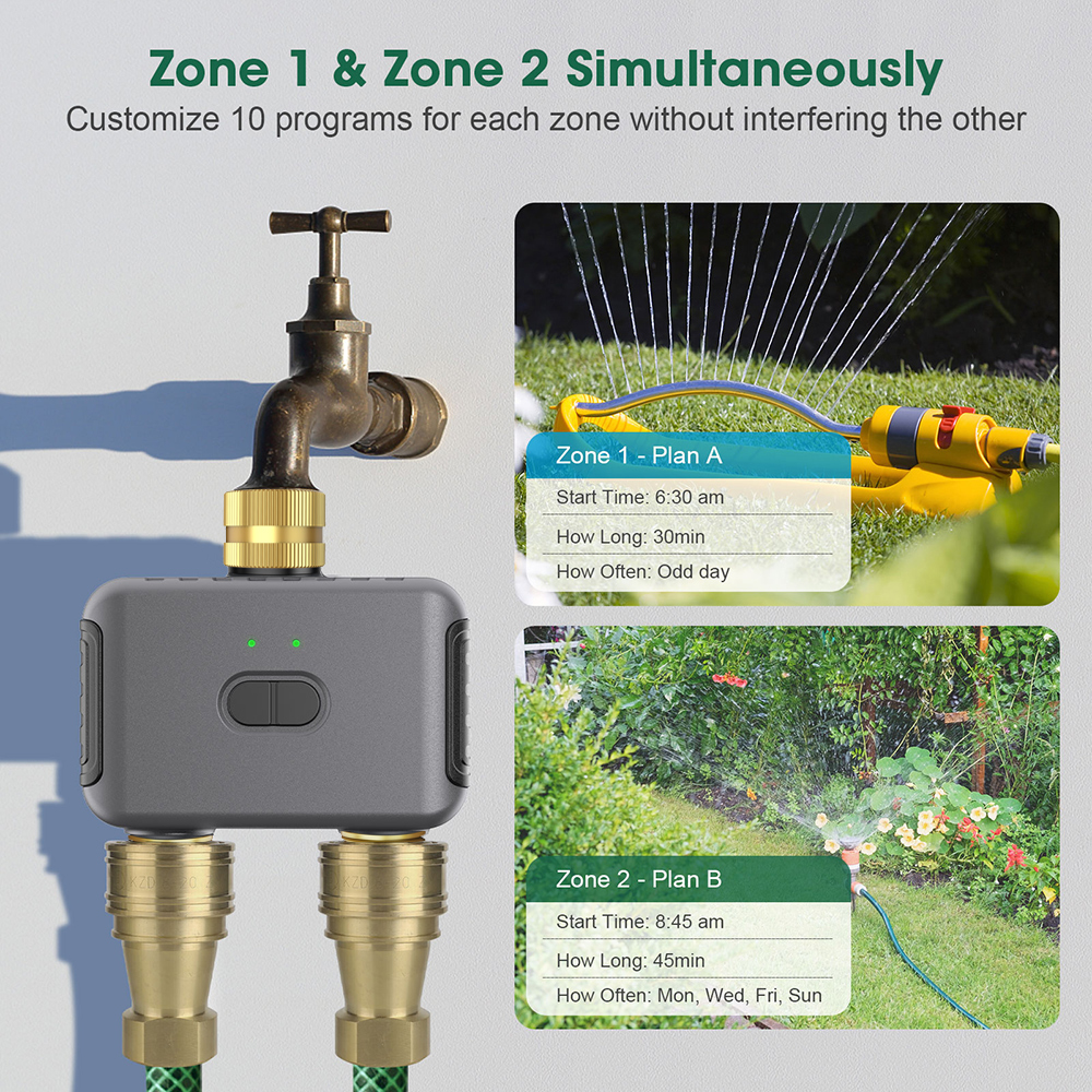 Tuya 2 Zone Watering Timer Gar - مراجعة Smart Gardening وسعره