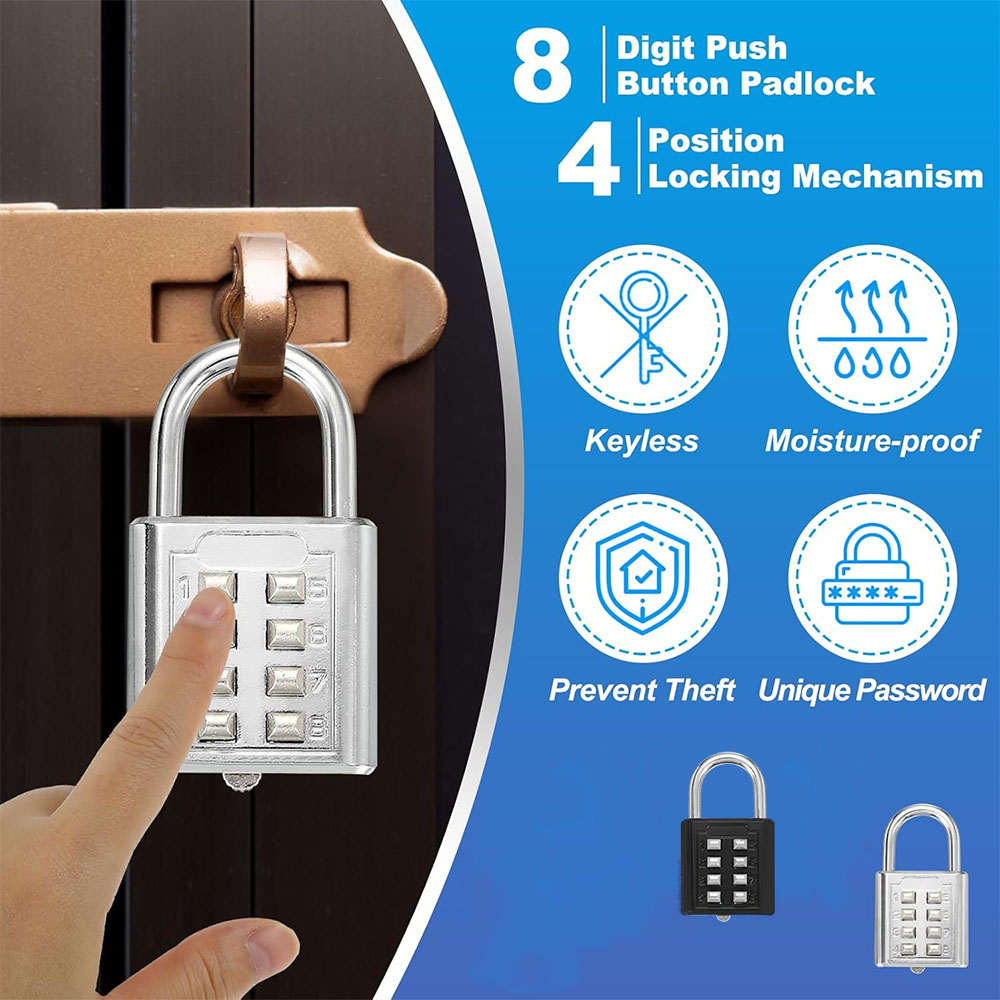 8 Digit Padlock Outdoor Waterp - مراجعة Smart Garden Gate Lock وسعره